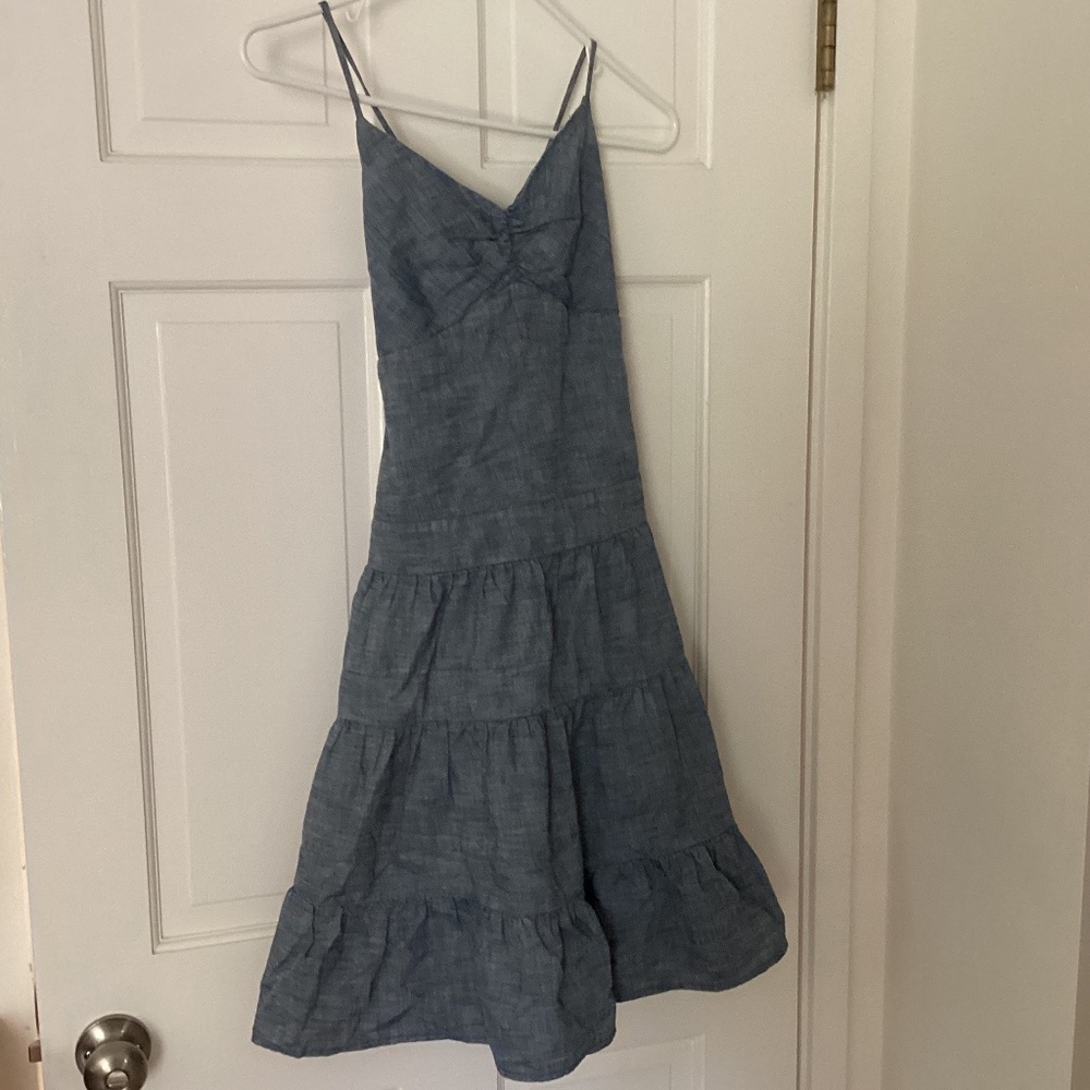 Preppy Vintage Gap 1969 Jean Tiered Dress - denim material